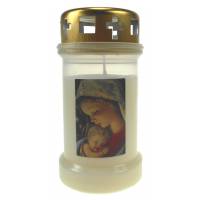 Bougie 3J / CD / blanc / Vierge et enfant
