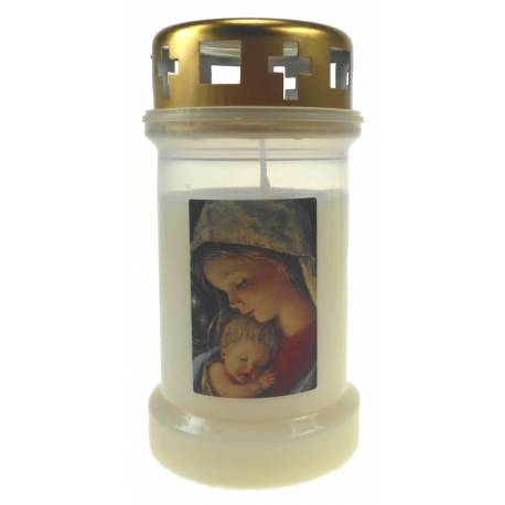 Bougie 3J / CD / blanc / Vierge et enfant