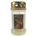 Bougie 3J / CD / blanc / Vierge et enfant