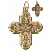Croix Plurisaints - 26 mm - Métal doré