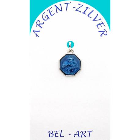 Medaille Argent Scapulaire Octogonale 9 Mm