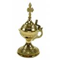 Brûle-encens - H 14 cm - Laiton