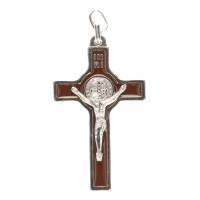 Croix St Benoît - 50 mm - Marron