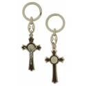 Porte-Clefs - St Benoît - Métal Argenté + Email