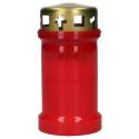 Bougie 3J - couvercle doré - rouge - sans effigie
