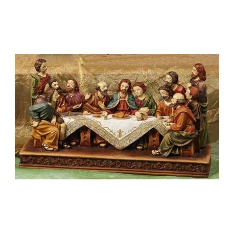 Beeld 30 X 12 cm - Laatste Avondmaal - H 16 cm 