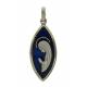 Medaille O.L.V. Modern - 24 X 11 mm - Met Verz + Email Blauw 
