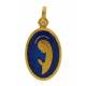 Médaille Vierge Moderne - 20 X 13 mm - Métal Doré + Email