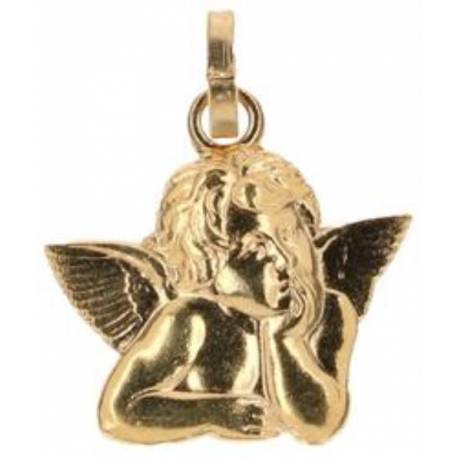 Medaille Engel - 18X15 mm - Met Verguld 