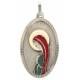 Médaille Vierge - 28 mm - Métal Argenté + Email