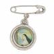 Broche - Medaille H Rita 10 mm- Metaal Verzilverd 