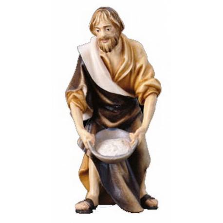 Schaapvoerder : houtsnijwerk kerstgroep Ulrich 15 cm 