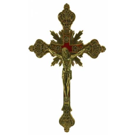 Croix Murale - 20 cm - Métal Doré