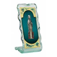 Cadre Cristal Vierge Mains J. Argent