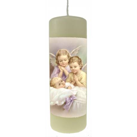 Bougie 180 X 60 mm - 2 Anges + Enfant