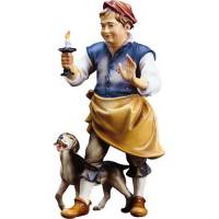 Man met Hond : houtsnijwerk kerstgroep Ulrich 15 cm 