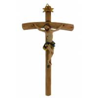 Kruisbeeld - 18 cm - Hout / Korpus Polystone 