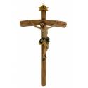 Croix Murale - 18 cm - Bois / Corps polyrésine