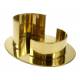 Bougeoir Ovale Inter. 6cm Dore