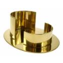 Bougeoir Ovale Inter. 6cm Dore