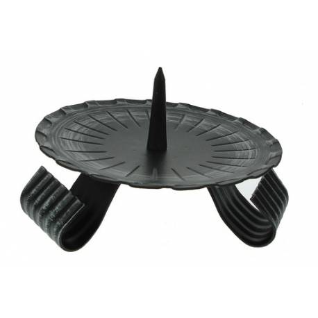 Kaarsenhouder - Diam 10 cm - Zwart 