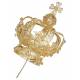 Keizerkroon Metaal Verguld / Strass 6 Cm 