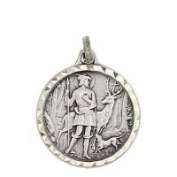 Medaille H Hubertus - 16 mm - Metaal Verzilverd 