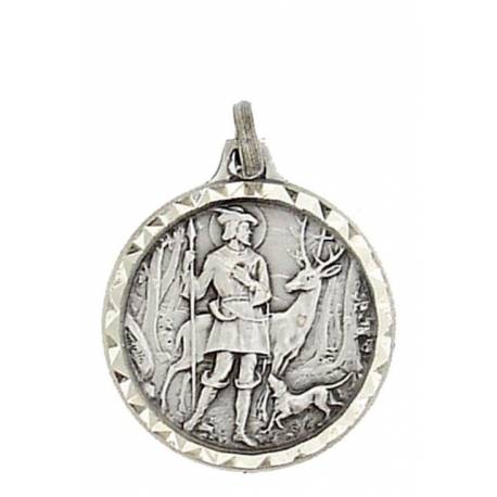 Medaille H Hubertus - 16 mm - Metaal Verzilverd 