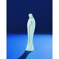 Vierge mains jointes - 29 cm - "Marbre" Blanc