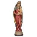 Statue 14 Cm Vierge Bois Sculpte Couleur