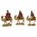 Roi Mage sur chameau - 15 cm - 3 / set