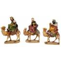 Roi Mage sur chameau - 20 cm - 3 / set