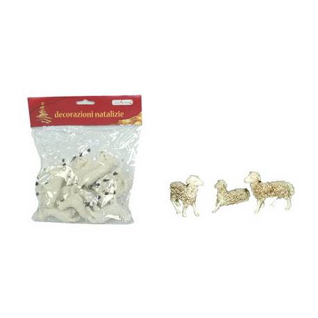 Set de 12 moutons - 7 X 6 cm