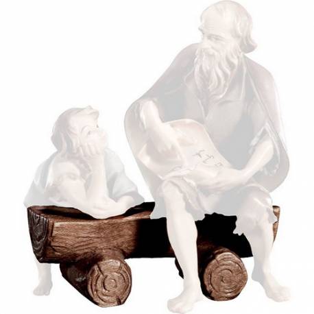 Bank : houtsnijwerk kerstgroep Ulrich 15 cm 