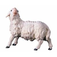 Mouton regardant : crèche de Noël en bois Ulrich 15 cm