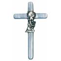 Croix berceau - 10 cm - Bleu / Garçon