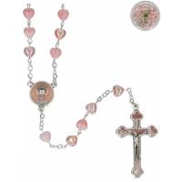 Chapelet - Rose irisé - Bte Communion