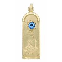 Medaille H Rita - Metaal Verguld + Strass 
