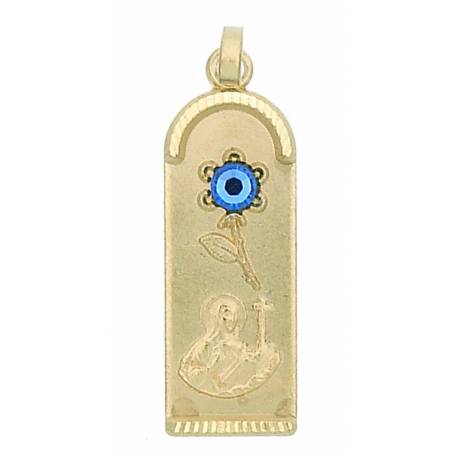 Medaille H Rita - Metaal Verguld + Strass 