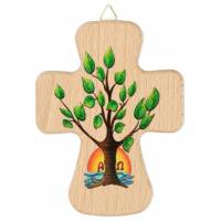 Croix Murale - Arbre de Vie - 14x10 cm
