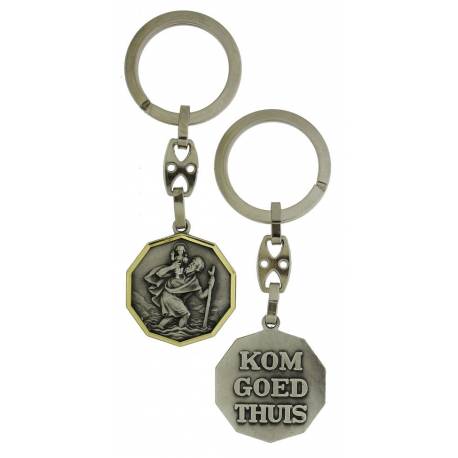 Porte-Clefs - St Christophe / Kom goed thuis - 30 mm