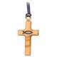 Croix s/cordon - 30 mm - Bois d'olivier