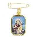 Sierspeld + Medaille H Antonius - Verguld 