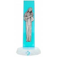 Cadre plexi bleu sur pied + Ste Rita