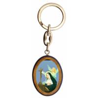 Porte-Clefs Ste Rita Olivier - Ovale Bord Bleu