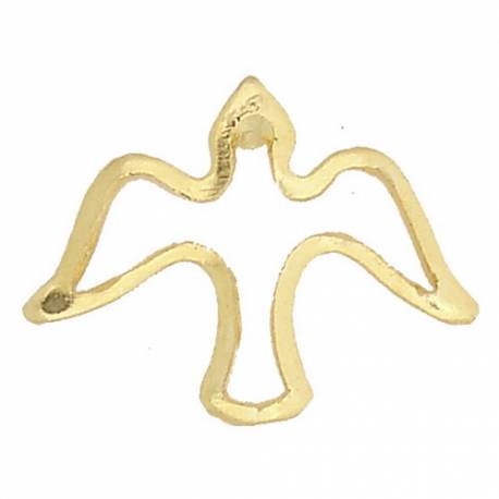 Pin Duif Metaal verguld 