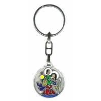 Sleutelhanger - H Kristoffel - 30 mm - Email multicolor 