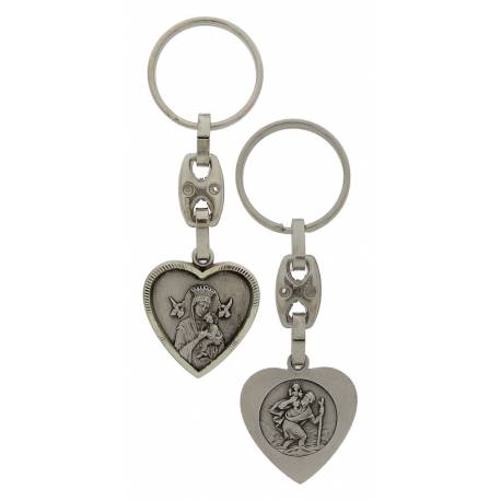 Porte-Clefs - Perp. Secours / St Christophe - 25 x 24 mm