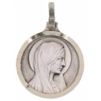 Médaille Vierge - 16 mm - Métal Argenté