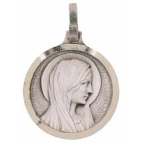 Médaille Vierge - 16 mm - Métal Argenté